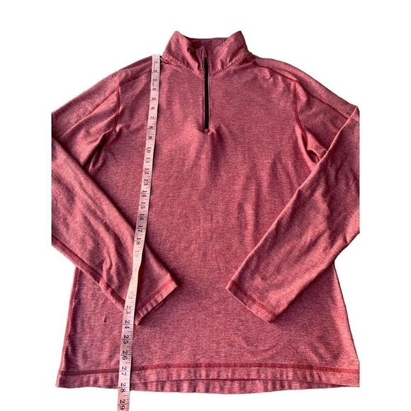 Lululemon Surge Warm 1/2 Zip In Silver Heathered Prep Red - Picture 11 of 13